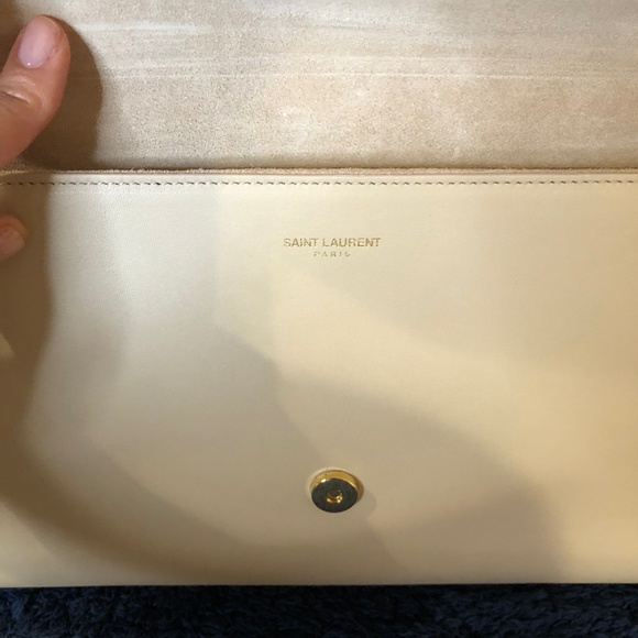 SAINT LAURENT Chyc "Y" Leather Clutch NWT - Picture 4 of 10
